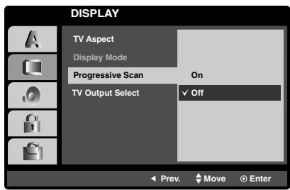 NAD T524 - TO TURN ON PROGRESSIVE SCAN: - 1