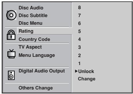 NAD T532 - SELECTING RATING LEVEL (DVD ONLY) - 1