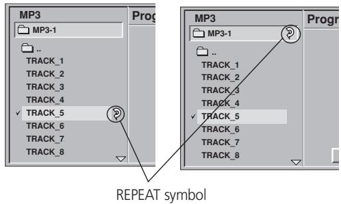 NAD T532 - TO PLAY AN MP3 FILE REPEATEDLY - 1