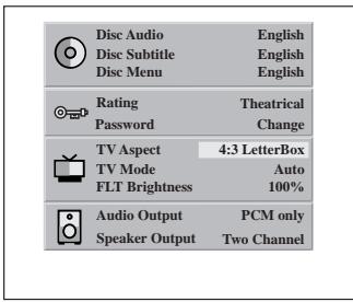 NAD T550 - At the SET UP screen - 1