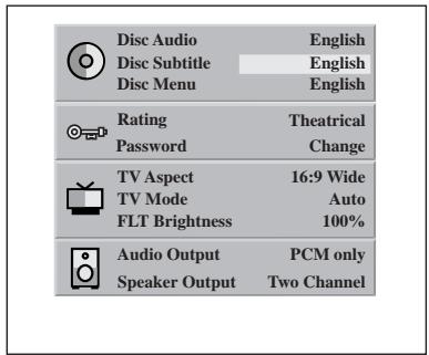 NAD T550 - At the SET UP screen - 2