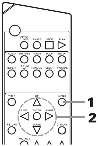 NAD T550 - Using a DVD Menu - 1