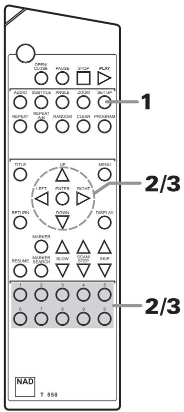NAD T550 - Selecting rating level and Password-Parental Control (DVD only) - 2