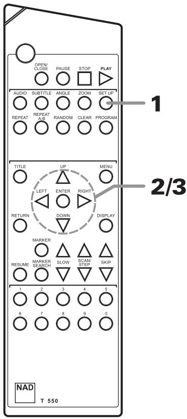NAD T550 - - Selecting FLD Brightness - 1