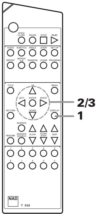 NAD T550 - Viewing Information about DISPLAY - 3