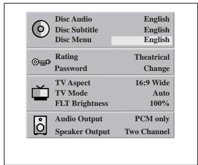 NAD T550 - At the SET UP screen - 3