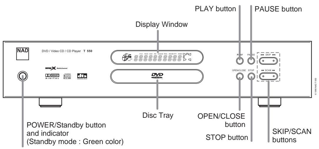NAD T550 - Front Panel - 1