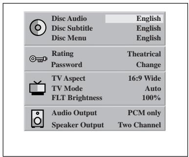 NAD T550 - At the SET UP screen - 1