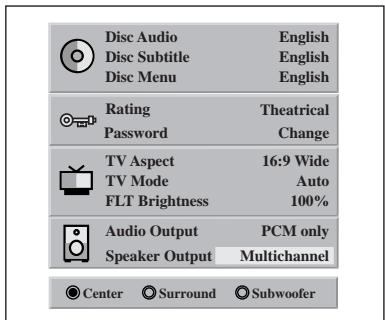NAD T550 - At the SET UP screen - 2