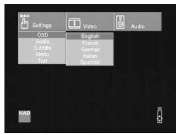 NAD T562 - SELECTING LANGUAGES - 1