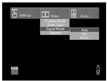 NAD T562 - INITIAL SETUP SETTINGS - 1