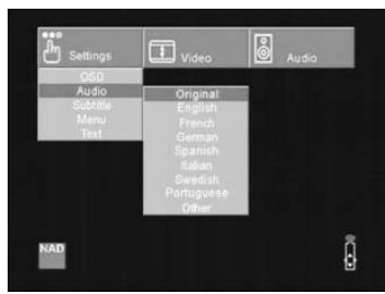 NAD T562 - SELECTING LANGUAGES - 2