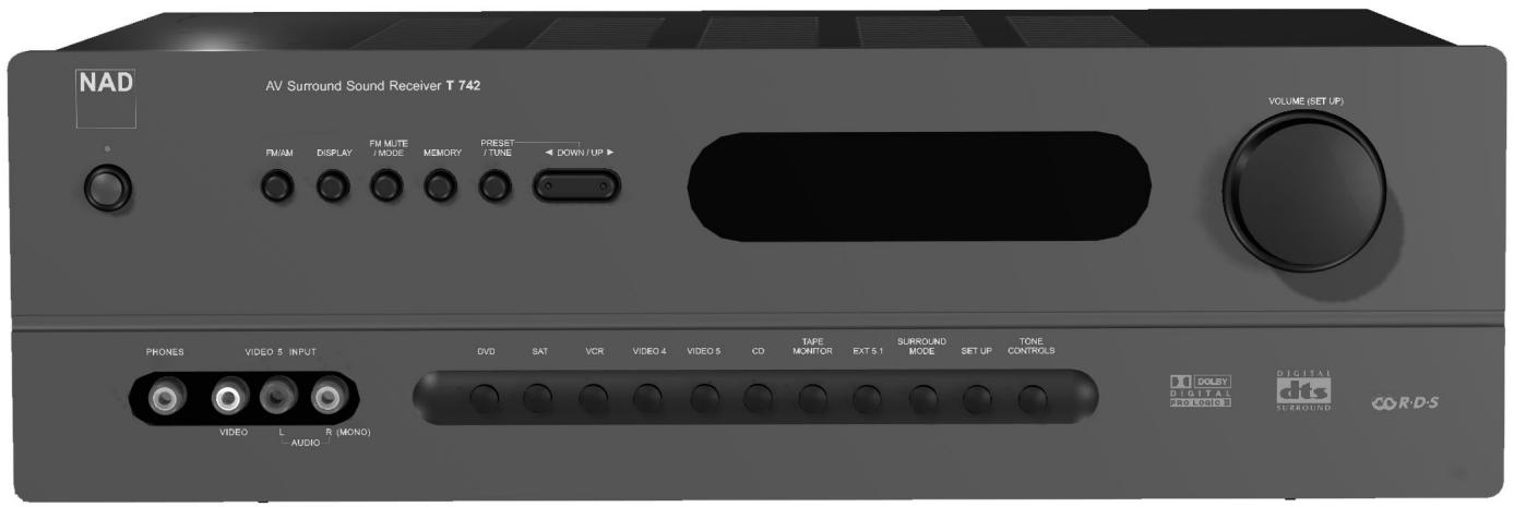 NAD T742 - AV Surround Sound Receiver - 1