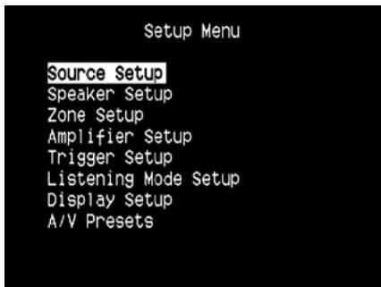 NAD T785 - USING THE T 785 -SETUP MENU - 1