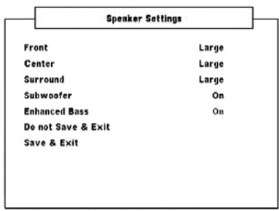 NAD VISO FIVE - Configuration des haut-parleurs - 1