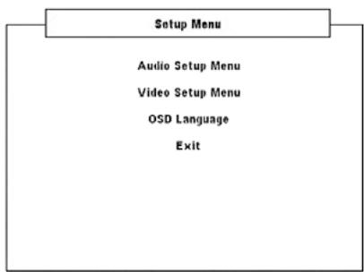 NAD VISO TWO - DISPLAY THE VISO TWO SETUP MENU - 1