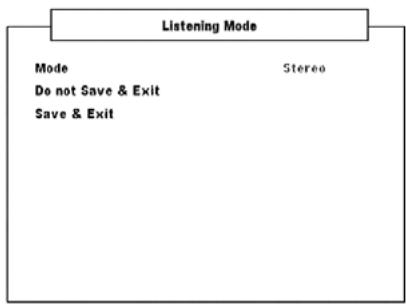 NAD VISO TWO - USING THE VISOTWO - AUDIO SETUP MENU - 2