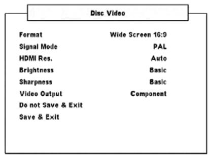 NAD VISO TWO - USING THE VISOTWO -VIDEO SETUP MENU - 2