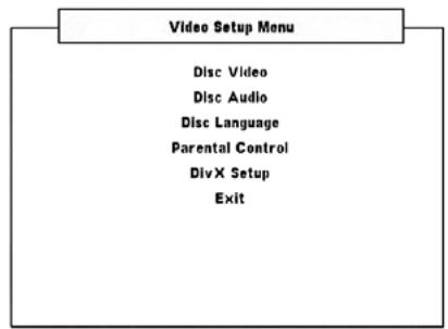 NAD VISO TWO - USING THE VISOTWO -VIDEO SETUP MENU - 1