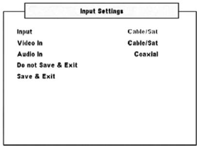 NAD VISO TWO - INPUT SETTINGS - 1