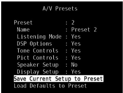 NAD M15 HD - USING THE M15 HD - SETUP MENU - 1