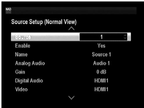 NAD T 747 - SOURCE SETUP (NORMAL VIEW) - 1