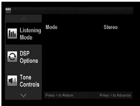 NAD T 747 - MAIN MENU - 1