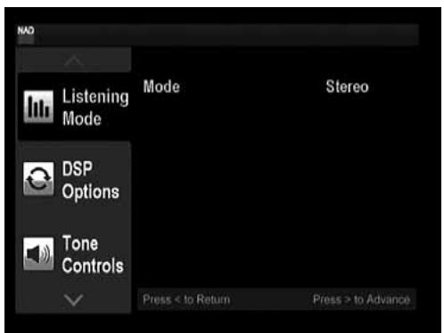 NAD T 747 - LISTENING MODE SETUP - 1