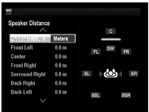 NAD T 747 - SPEAKER DISTANCE - 1