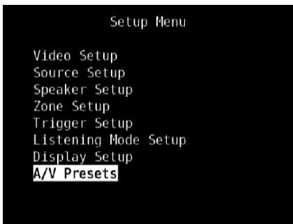 NAD T175 HD - USING THE T 175 - SETUP MENU - 4