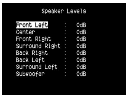 NAD T175 HD - SPEAKER LEVELS - 1