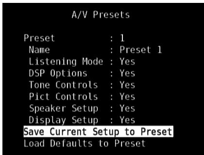NAD T175 HD - USING THE T 175 - SETUP MENU - 5