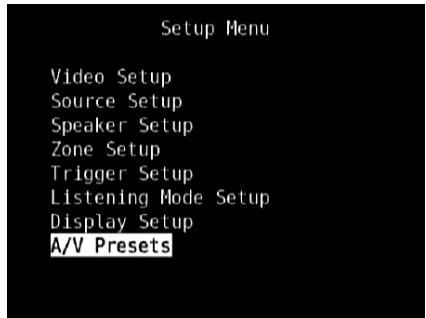 NAD T175 HD - USING THE T 175 - SETUP MENU - 12