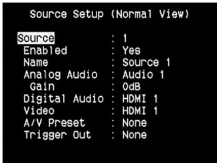NAD T175 HD - SOURCE SETUP (NORMAL VIEW) - 1