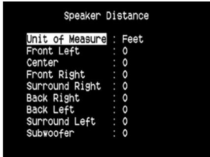 NAD T175 HD - SPEAKER DISTANCE - 1