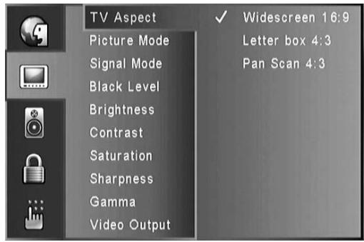 NAD T585 - VIDEO SETUP MENU - 1