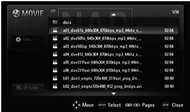 NAD T587 - DIVX PLAYBACK - 1