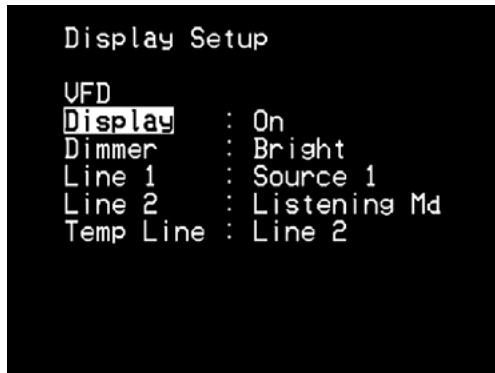 NAD T737 HD - DISPLAY SETUP - 1