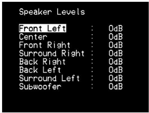 NAD T737 HD - SPEAKER LEVELS - 1