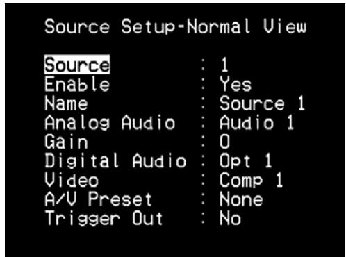 NAD T737 HD - SOURCE SETUP (NORMAL VIEW) - 1