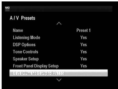 NAD T747 - USING THE T 747 - SETUP MENU - 1