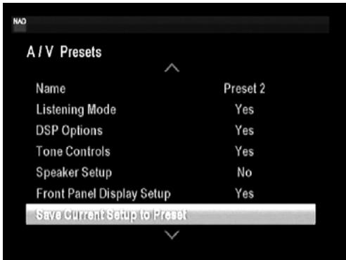 NAD T747 - USING THE T 747 - SETUP MENU - 8