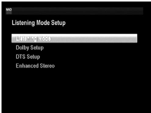 NAD T747 - LISTENING MODE SETUP - 1