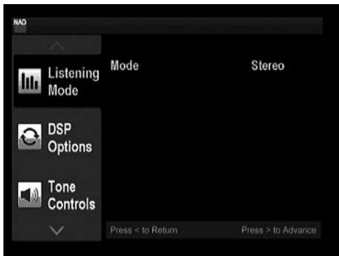NAD T747 - MAIN MENU - 1