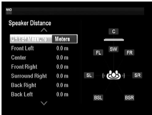NAD T747 - SPEAKER DISTANCE - 1