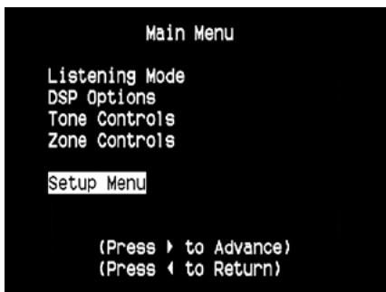 NAD T775 HD - MAIN MENU - 1