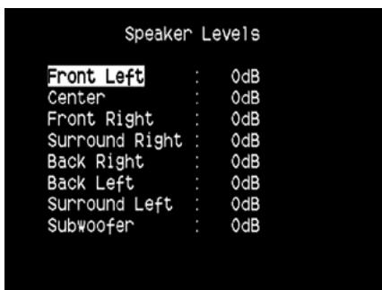 NAD T775 HD - SPEAKER LEVELS - 1