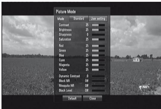 NAD M56 - ADJUSTING THE PICTURE MODE - 1