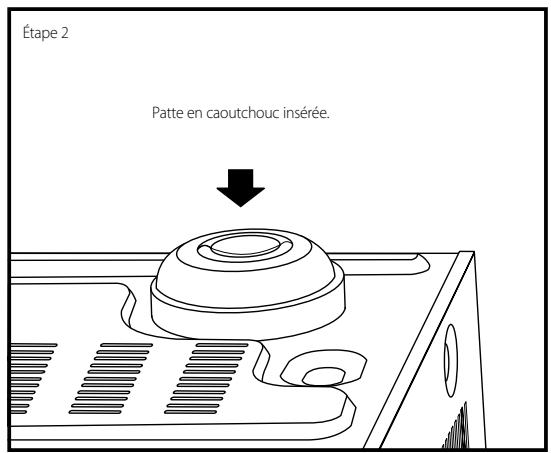 NAD T577 - ASSEMBLAGE DE LA PATTE EN CAOUTCHOUC ET DE LA PATTE EN PLASTIQUE - 2