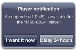 NAD M50 - PLAYER NOTIFICATION - 1